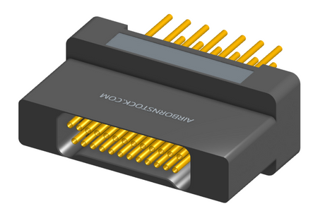 NK-2H2-025-235-0000 - Nano-miniature D-shaped vertical plated through hole (PTH) board mount connector with mounting holes, 2 rows with 25 contacts, and no hardware. (Receptacle)