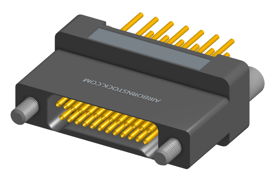 NK-2H2-025-235-JC00 - Nano-miniature D-shaped vertical plated through hole (PTH) board mount connector, 2 rows with 25 contacts, and no hardware. (Receptacle)