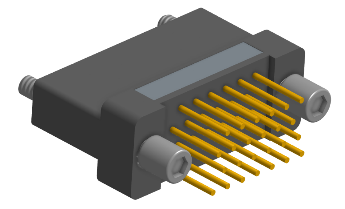 NK-2H2-025-235-JC00 - Nano-miniature D-shaped vertical plated through hole (PTH) board mount connector, 2 rows with 25 contacts, and no hardware. (Receptacle)