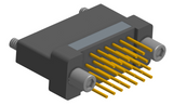 NK-2H2-025-235-JC00 - Nano-miniature D-shaped vertical plated through hole (PTH) board mount connector, 2 rows with 25 contacts, and no hardware. (Receptacle)