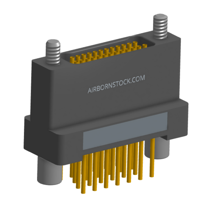NK-2H2-025-235-JC00 - Nano-miniature D-shaped vertical plated through hole (PTH) board mount connector, 2 rows with 25 contacts, and no hardware. (Receptacle)