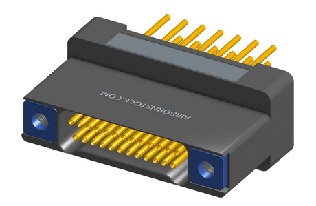 NK-2H2-025-235-TH00 - Nano-miniature D-shaped vertical plated through hole (PTH) board mount connector with mounting holes, 2 rows with 25 contacts, and threaded holes for attachment hardware. (Receptacle)