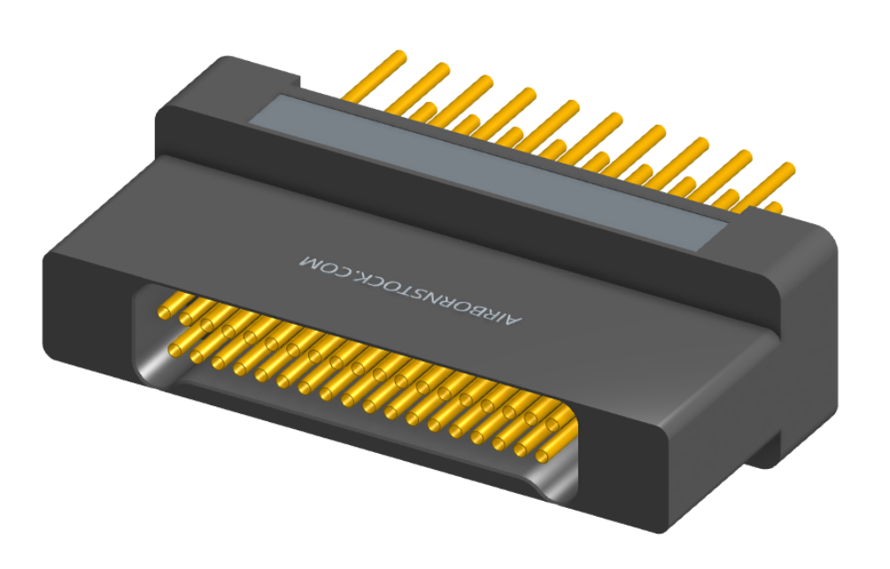 NK-2H2-037-238-0000 - Nano-miniature D-shaped vertical plated through hole (PTH) board mount connector with mounting holes, 2 rows with 37 contacts, and no hardware. (Receptacle)