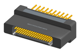 NK-2H2-037-238-0000 - Nano-miniature D-shaped vertical plated through hole (PTH) board mount connector with mounting holes, 2 rows with 37 contacts, and no hardware. (Receptacle)
