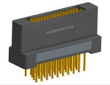 NK-2H2-037-238-0000 - Nano-miniature D-shaped vertical plated through hole (PTH) board mount connector with mounting holes, 2 rows with 37 contacts, and no hardware. (Receptacle)