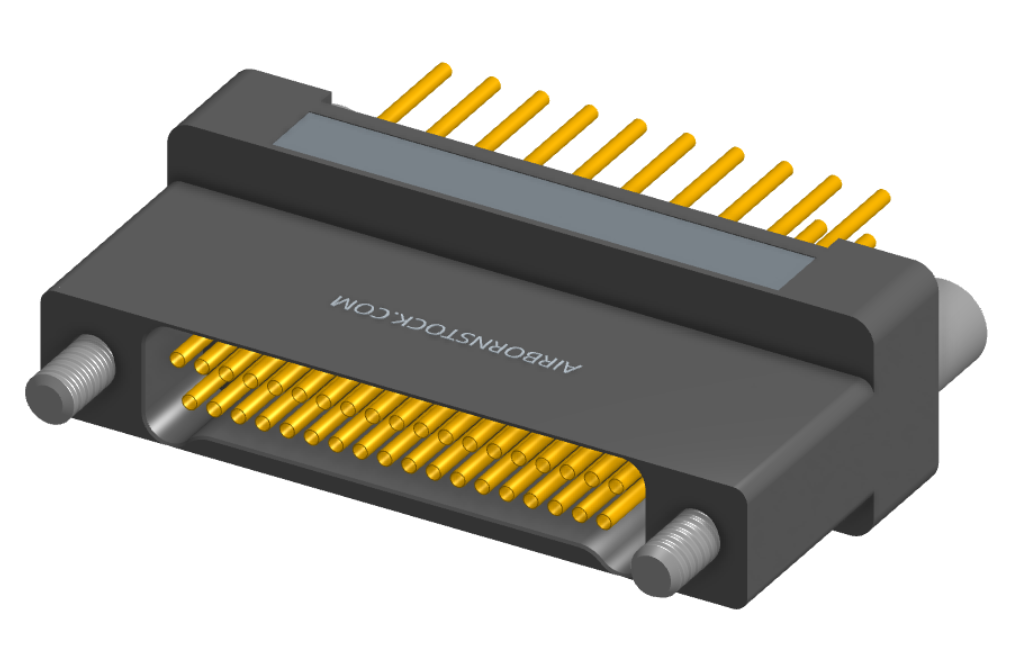NK-2H2-037-255-JC00 - Nano-miniature D-shaped vertical plated through hole (PTH) board mount connector, 2 rows with 37 contacts, and no hardware. (Receptacle)