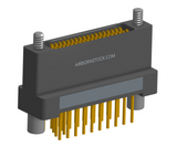 NK-2H2-037-255-JC00 - Nano-miniature D-shaped vertical plated through hole (PTH) board mount connector, 2 rows with 37 contacts, and no hardware. (Receptacle)