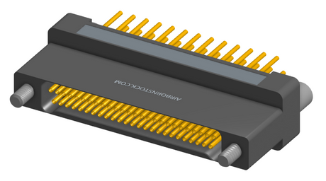 NK-2H2-051-235-JC00 - Nano-miniature D-shaped vertical plated through hole (PTH) board mount connector, 2 rows with 51 contacts, and no hardware. (Receptacle)