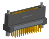 NK-2H2-051-235-JC00 - Nano-miniature D-shaped vertical plated through hole (PTH) board mount connector, 2 rows with 51 contacts, and no hardware. (Receptacle)