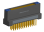 NK-2H4-051-235-TH00 - Nano-miniature D-shaped vertical plated through hole (PTH) board mount connector with mounting holes, 2 rows with 51 contacts, and threaded holes for attachment hardware. (Receptacle)