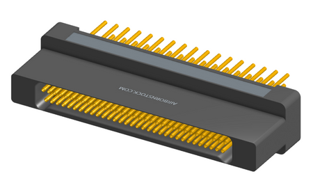 NK-2H2-065-235-0000 - Nano-miniature D-shaped vertical plated through hole (PTH) board mount connector with mounting holes, 2 rows with 65 contacts, and no hardware. (Receptacle)