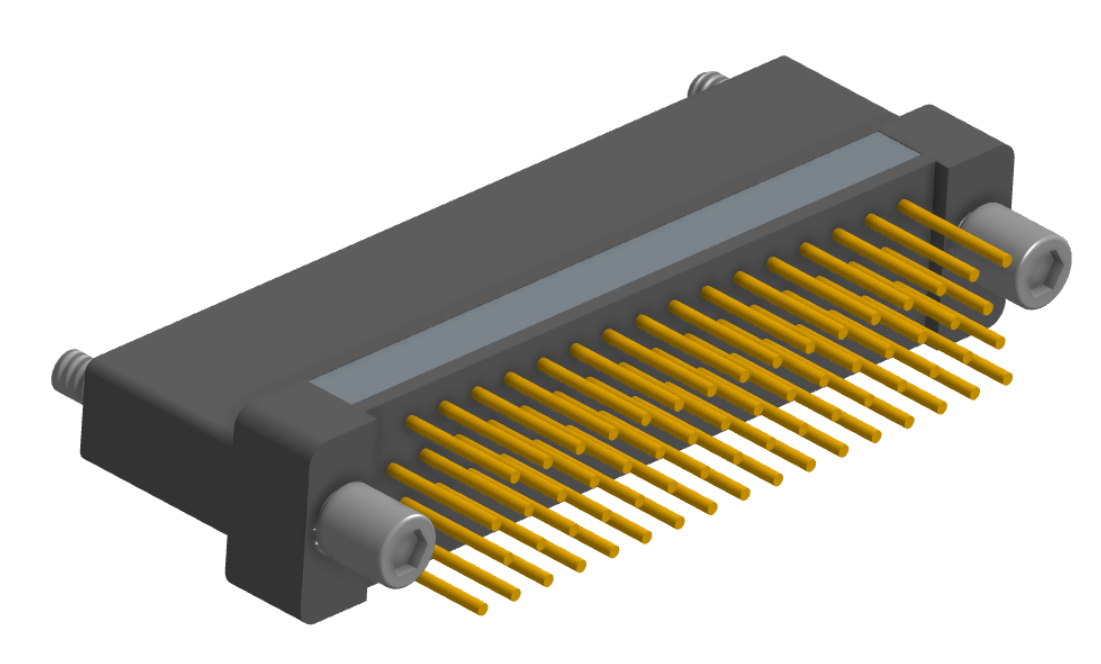 NK-2H2-065-235-JC00 - Nano-miniature D-shaped vertical plated through hole (PTH) board mount connector, 2 rows with 65 contacts, and no hardware. (Receptacle)