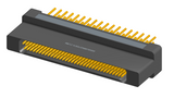 NK-2H2-069-235-0000 - Nano-miniature D-shaped vertical plated through hole (PTH) board mount connector with mounting holes, 2 rows with 69 contacts, and no hardware. (Receptacle)