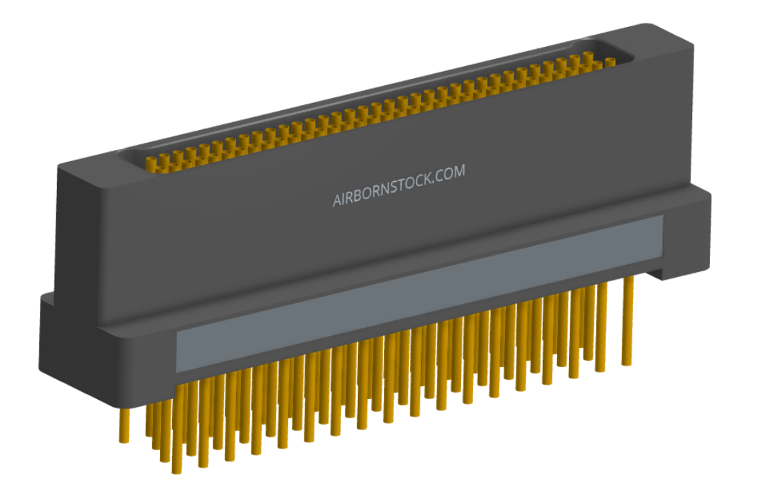 NK-2H2-069-235-0000 - Nano-miniature D-shaped vertical plated through hole (PTH) board mount connector with mounting holes, 2 rows with 69 contacts, and no hardware. (Receptacle)