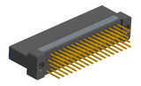 NK-2H2-069-235-TH00 - Nano-miniature D-shaped vertical plated through hole (PTH) board mount connector with mounting holes, 2 rows with 69 contacts, and threaded holes for attachment hardware. (Receptacle)