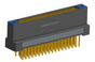 NK-2H4-069-235-TH00 - Nano-miniature D-shaped vertical plated through hole (PTH) board mount connector with mounting holes, 2 rows with 69 contacts, and threaded holes for attachment hardware. (Receptacle)