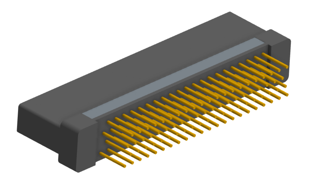 NK-2H2-085-238-0000 - Nano-miniature D-shaped vertical plated through hole (PTH) board mount connector with mounting holes, 2 rows with 85 contacts, and no hardware. (Receptacle)