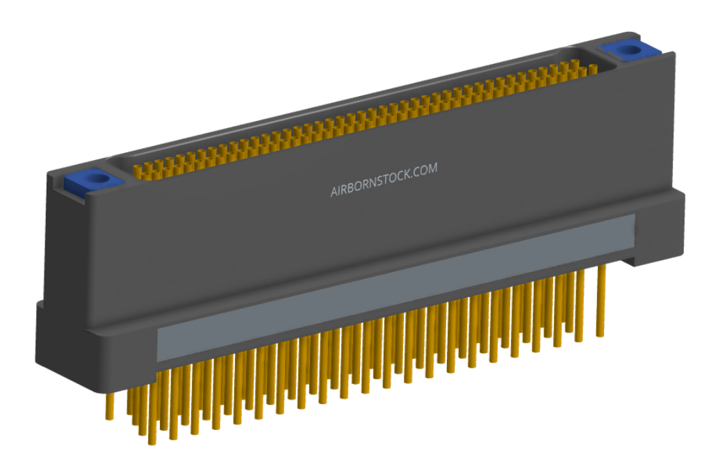 NK-2H2-085-238-TH00 - Nano-miniature D-shaped vertical plated through hole (PTH) board mount connector with mounting holes, 2 rows with 85 contacts, and threaded holes for attachment hardware. (Receptacle)