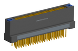 NK-2H2-085-238-TH00 - Nano-miniature D-shaped vertical plated through hole (PTH) board mount connector with mounting holes, 2 rows with 85 contacts, and threaded holes for attachment hardware. (Receptacle)