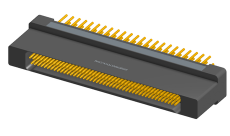 NK-2H2-091-235-0000 - Nano-miniature D-shaped vertical plated through hole (PTH) board mount connector with mounting holes, 2 rows with 91 contacts, and no hardware. (Receptacle)