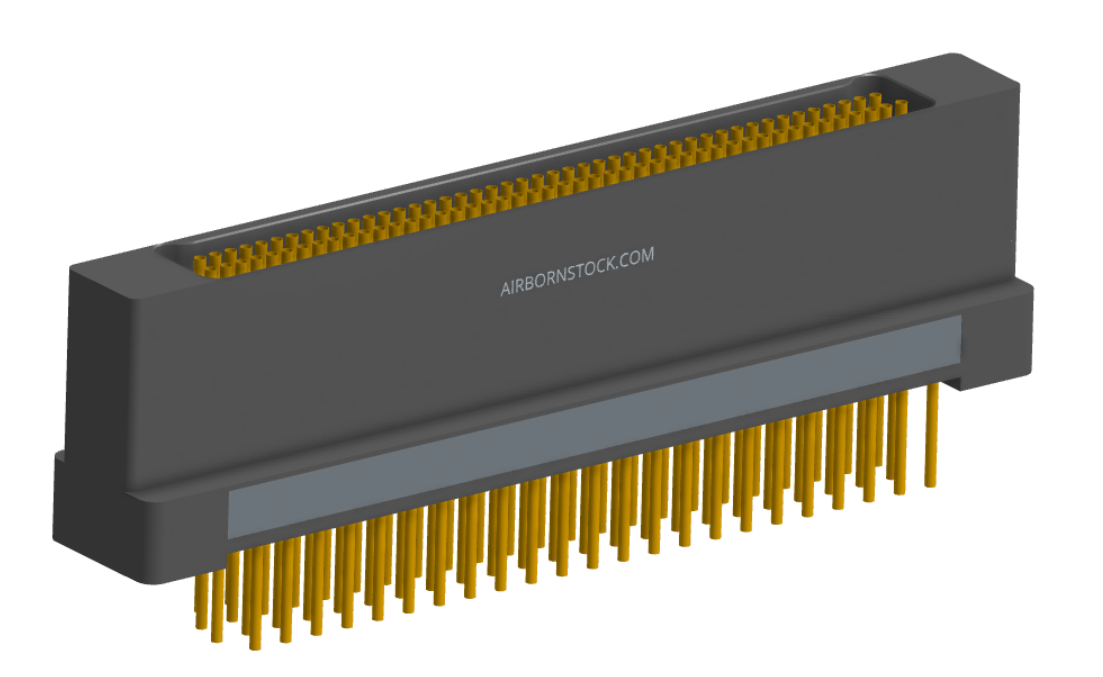 NK-2H2-091-235-0000 - Nano-miniature D-shaped vertical plated through hole (PTH) board mount connector with mounting holes, 2 rows with 91 contacts, and no hardware. (Receptacle)