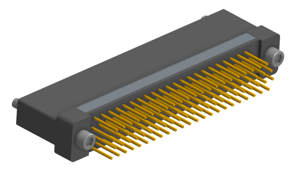 NK-2H2-091-235-JC00 - Nano-miniature D-shaped vertical plated through hole (PTH) board mount connector, 2 rows with 91 contacts, and no hardware. (Receptacle)