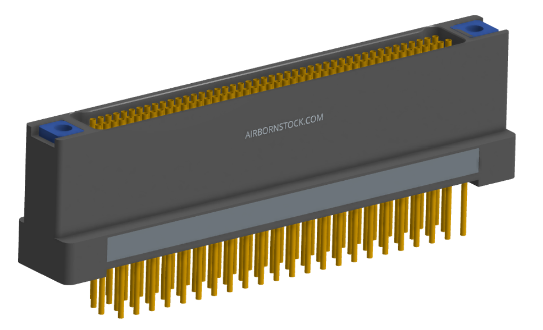 NK-2H2-091-235-TH00 - Nano-miniature D-shaped vertical plated through hole (PTH) board mount connector with mounting holes, 2 rows with 91 contacts, and threaded holes for attachment hardware. (Receptacle)