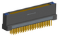 NK-2H4-091-235-TH00 - Nano-miniature D-shaped vertical plated through hole (PTH) board mount connector with mounting holes, 2 rows with 91 contacts, and threaded holes for attachment hardware. (Receptacle)