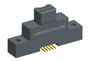 NK-2K4-009-128-0000 - Nano-miniature D-shaped vertical surface board mount (SMT) connector with mounting ears, 2 rows with 9 contacts, and no hardware. (Plug)