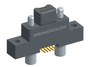 NK-2K4-009-128-JC00 - Nano-miniature D-shaped vertical surface board mount (SMT) connector with mounting ears, 2 rows with 9 contacts, and no hardware. (Plug)