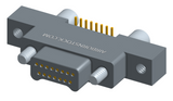 NK-2K4-015-128-JC00 - Nano-miniature D-shaped vertical surface board mount (SMT) connector with mounting ears, 2 rows with 15 contacts, and no hardware. (Plug)
