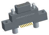 NK-2K4-015-128-JC00 - Nano-miniature D-shaped vertical surface board mount (SMT) connector with mounting ears, 2 rows with 15 contacts, and no hardware. (Plug)