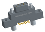 NK-2K4-015-128-JC00 - Nano-miniature D-shaped vertical surface board mount (SMT) connector with mounting ears, 2 rows with 15 contacts, and no hardware. (Plug)