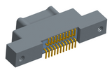 NK-2K2-021-125-0000 - Nano-miniature D-shaped vertical surface board mount (SMT) connector with mounting ears, 2 rows with 21 contacts, and no hardware. (Plug)