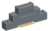 NK-2K2-021-125-0000 - Nano-miniature D-shaped vertical surface board mount (SMT) connector with mounting ears, 2 rows with 21 contacts, and no hardware. (Plug)