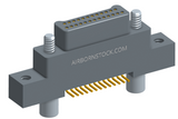 NK-2K2-025-128-JC00 - Nano-miniature D-shaped vertical surface board mount (SMT) connector with mounting ears, 2 rows with 25 contacts, and no hardware. (Plug)