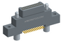 NK-2K4-025-128-JC00 - Nano-miniature D-shaped vertical surface board mount (SMT) connector with mounting ears, 2 rows with 25 contacts, and no hardware. (Plug)