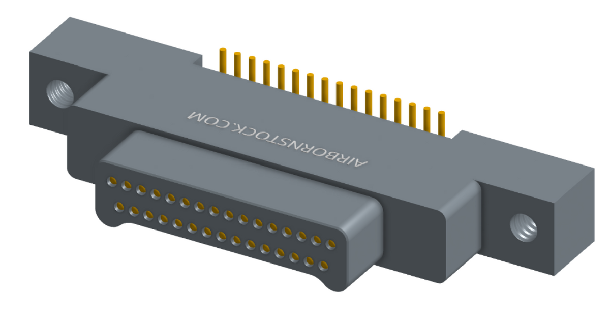 NK-2K2-031-128-0000 - Nano-miniature D-shaped vertical surface board mount (SMT) connector with mounting ears, 2 rows with 31 contacts, and no hardware. (Plug)