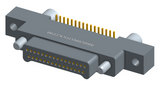 NK-2K4-031-128-JC00 - Nano-miniature D-shaped vertical surface board mount (SMT) connector with mounting ears, 2 rows with 31 contacts, and no hardware. (Plug)