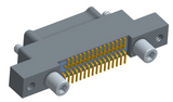 NK-2K4-031-128-JC00 - Nano-miniature D-shaped vertical surface board mount (SMT) connector with mounting ears, 2 rows with 31 contacts, and no hardware. (Plug)