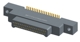 NK-2K2-037-128-0000 - Nano-miniature D-shaped vertical surface board mount (SMT) connector with mounting ears, 2 rows with 37 contacts, and no hardware. (Plug)