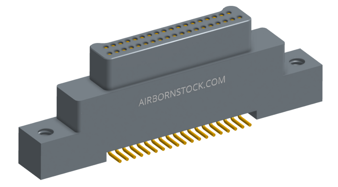 NK-2K2-037-128-0000 - Nano-miniature D-shaped vertical surface board mount (SMT) connector with mounting ears, 2 rows with 37 contacts, and no hardware. (Plug)