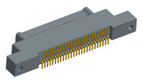 NK-2K2-051-128-0000-010 - Nano-miniature D-shaped vertical surface board mount (SMT) connector with mounting ears, 2 rows with 51 contacts, and no hardware. (Plug)