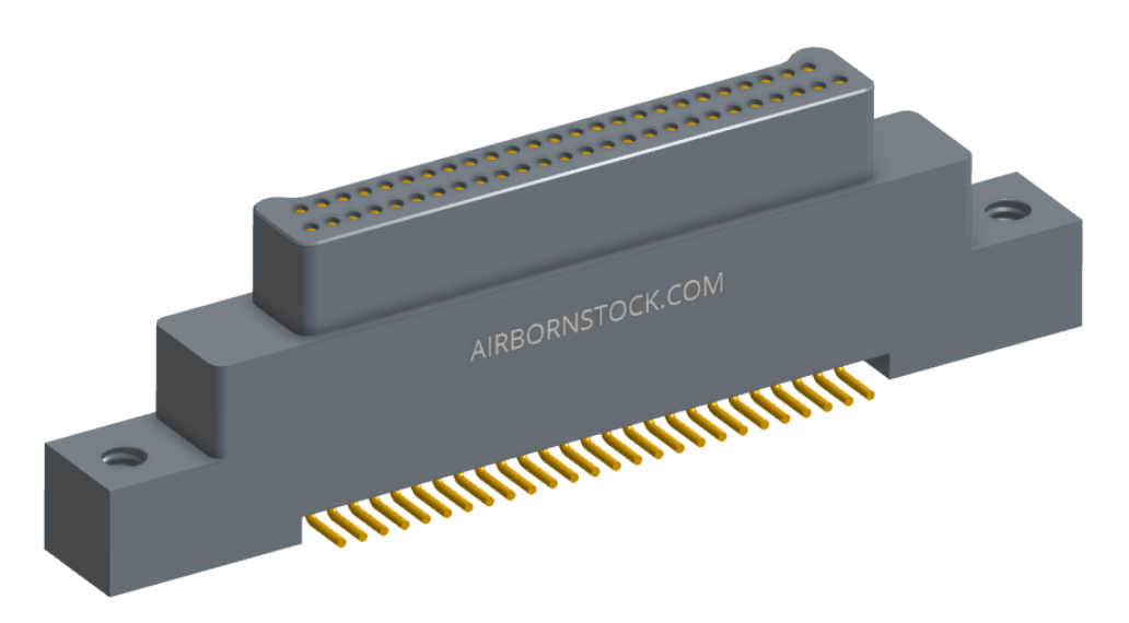 NK-2K2-051-128-0000-010 - Nano-miniature D-shaped vertical surface board mount (SMT) connector with mounting ears, 2 rows with 51 contacts, and no hardware. (Plug)