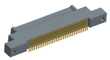 NK-2K2-065-128-0000 - Nano-miniature D-shaped vertical surface board mount (SMT) connector with mounting ears, 2 rows with 65 contacts, and no hardware. (Plug)