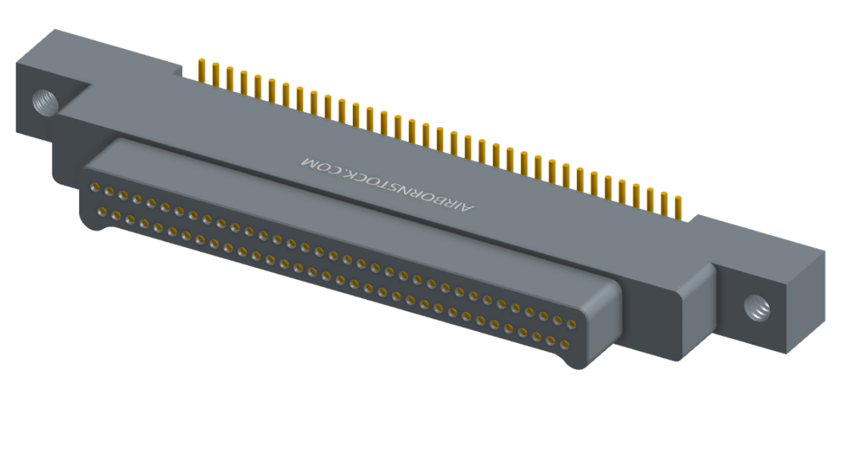 NK-2K4-069-128-0000 - Nano-miniature D-shaped vertical surface board mount (SMT) connector with mounting ears, 2 rows with 69 contacts, and no hardware. (Plug)