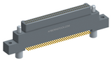 NK-2K3-069-125-JC00 - Nano-miniature D-shaped vertical surface board mount (SMT) connector with mounting ears, 2 rows with 69 contacts, and no hardware. (Plug)