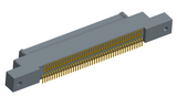 NK-2K2-085-128-0000 - Nano-miniature D-shaped vertical surface board mount (SMT) connector with mounting ears, 2 rows with 85 contacts, and no hardware. (Plug)