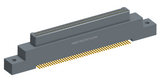 NK-2K2-085-128-0000 - Nano-miniature D-shaped vertical surface board mount (SMT) connector with mounting ears, 2 rows with 85 contacts, and no hardware. (Plug)