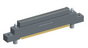 NK-2K4-085-128-JC00 - Nano-miniature D-shaped vertical surface board mount (SMT) connector with mounting ears, 2 rows with 85 contacts, and no hardware. (Plug)